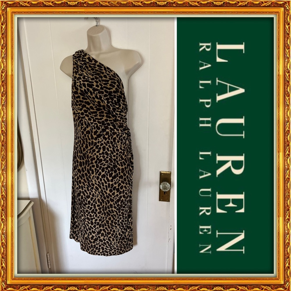 NWT | Ralph Lauren Leopard One Shoulder Dress!!